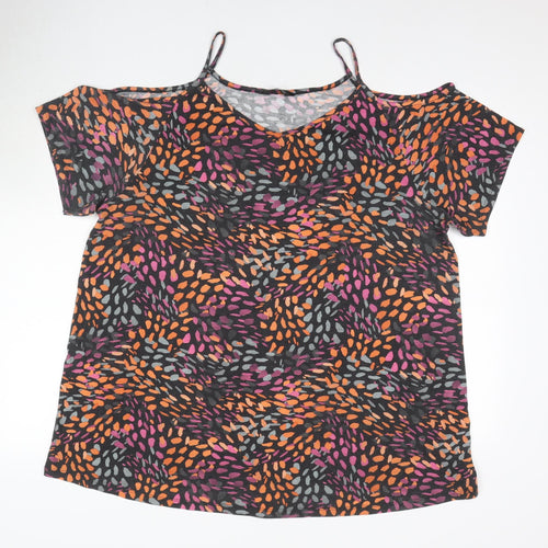 Yours Women's Multicoloured T-Shirt, Size 20, Animal Print