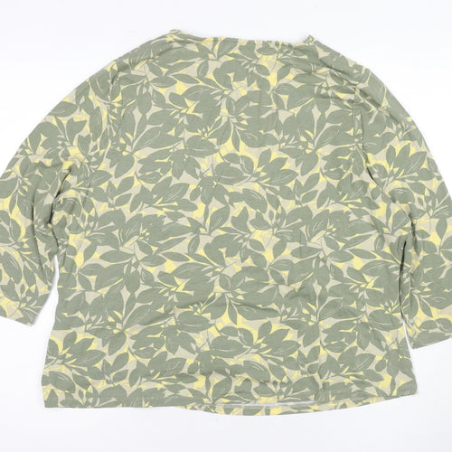 Eastex Women's Green Floral Wrap Blouse Size 18
