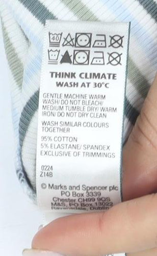 Marks & Spencer Women Blue Henley T-Shirt Size 20