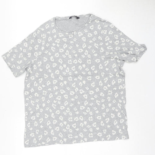 Marks and Spencer Women's Grey Animal Print T-Shirt Size 20