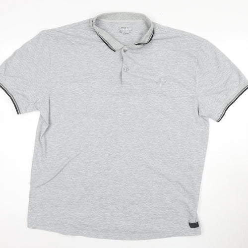 Firetrap Men's Grey 3XL Polo Shirt, Short Sleeve
