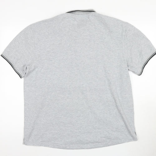 Firetrap Men's Grey 3XL Polo Shirt, Short Sleeve