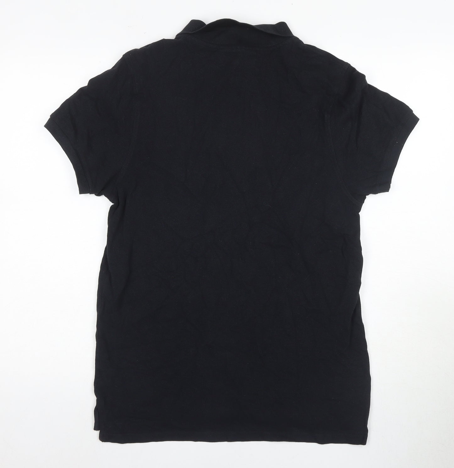 Industrialize Men's Black Cotton Polo Shirt L