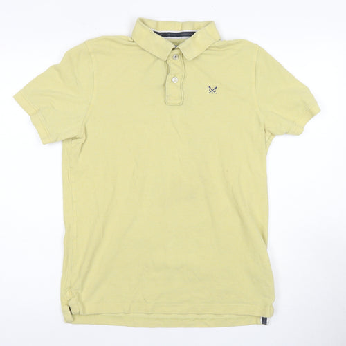 Crew Clothing Men's Beige Cotton Polo M - Logo Accent