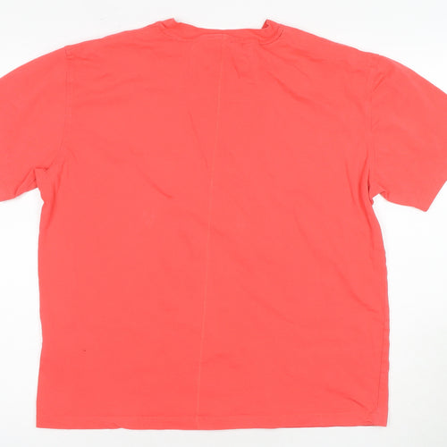 Kurt Muller Men’s Red Cotton T-Shirt, L, Solid Logo