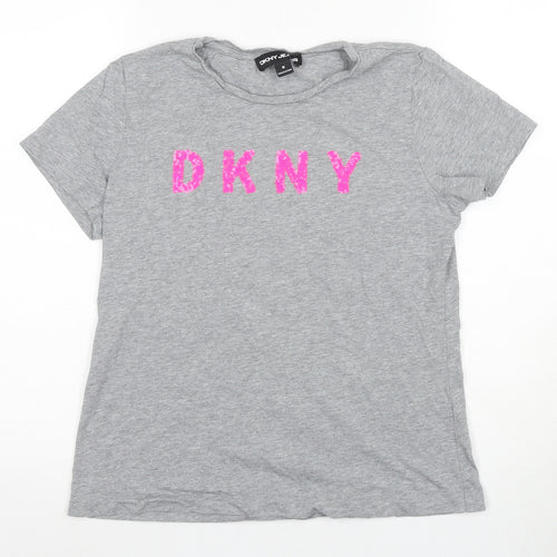 DKNY Jeans Women's Grey T-Shirt M