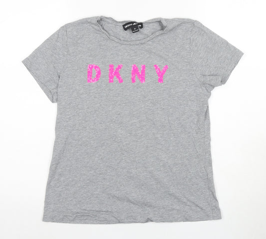 DKNY Jeans Women's Grey T-Shirt M