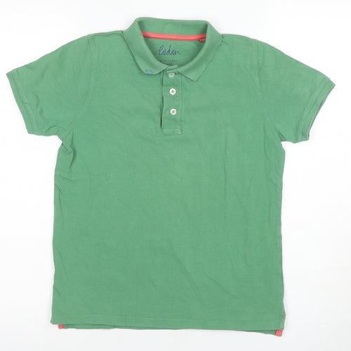 Eden Boys Green Polo Shirt - 12-13 Years - Casual Short Sleeve