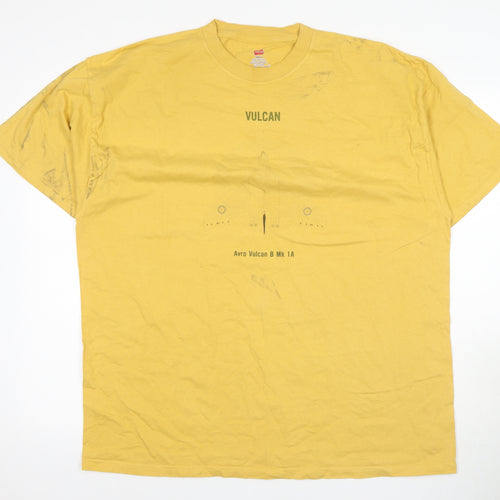 Hanes Men's Yellow 2XL Graphic T-Shirt