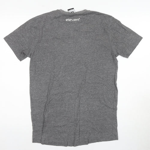 11 Degrees Grey Men's S T-Shirt, Logo, Crew Neck, Short Sleeve