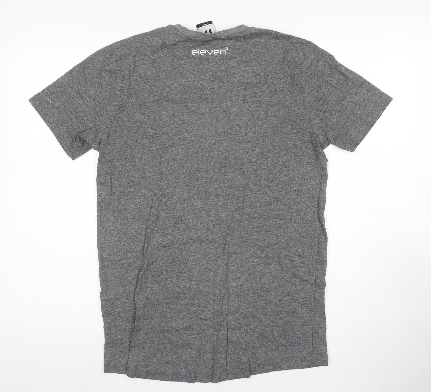 11 Degrees Grey Men's S T-Shirt, Logo, Crew Neck, Short Sleeve