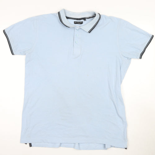 Brave Soul Men's Blue XL Polo Shirt Short Sleeve Casual