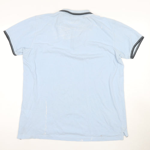 Brave Soul Men's Blue XL Polo Shirt Short Sleeve Casual