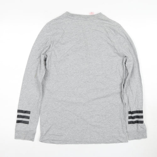 Adidas Unisex Grey Long Sleeve Jersey T-Shirt