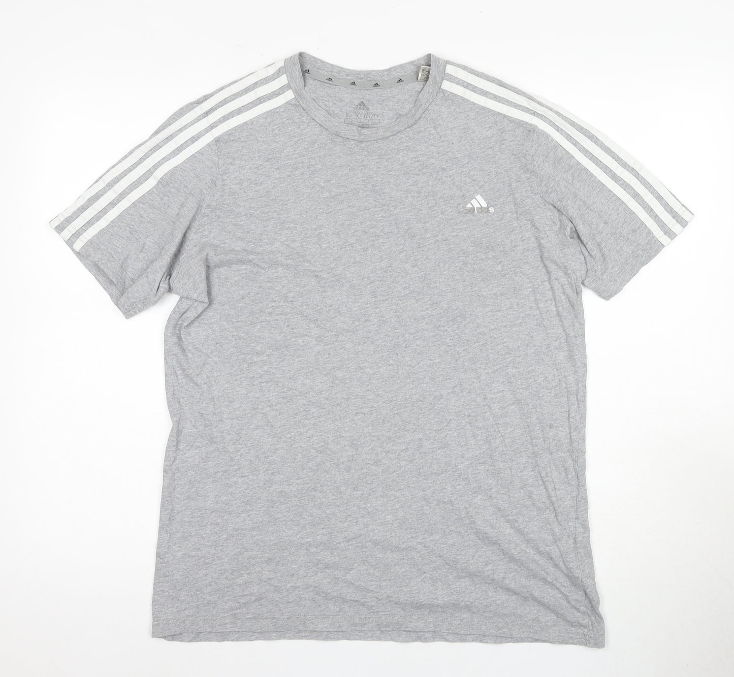 Adidas Boys Grey Short Sleeve T-Shirt 16 Years