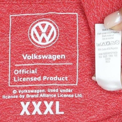 Volkswagen Unisex Red 3XL Christmas T-Shirt