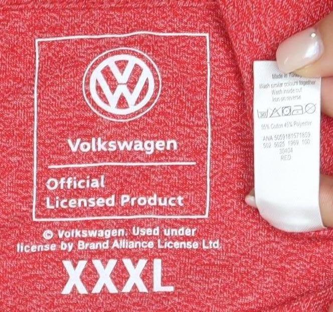 Volkswagen Unisex Red 3XL Christmas T-Shirt