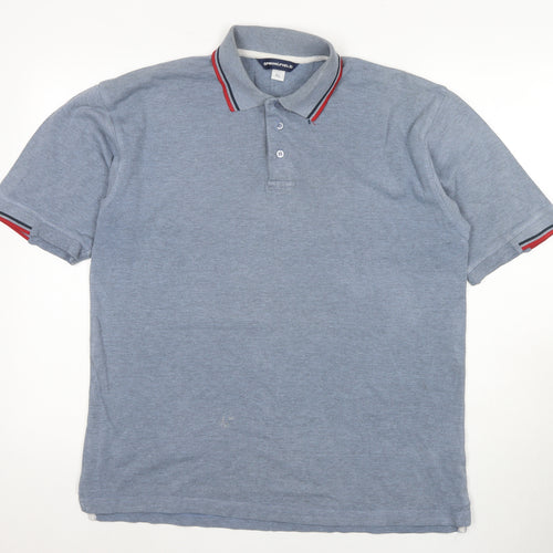 Springfield Men's Blue Polo Shirt XL