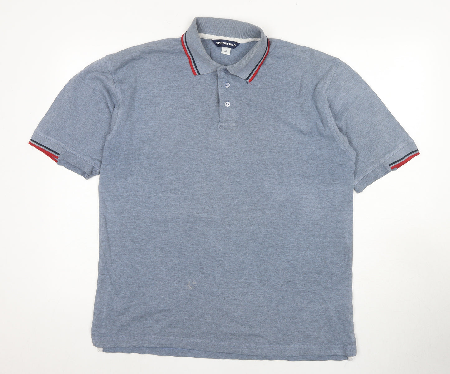 Springfield Men's Blue Polo Shirt XL