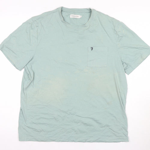 Farah 1920 Men's Green Cotton T-Shirt, Size L