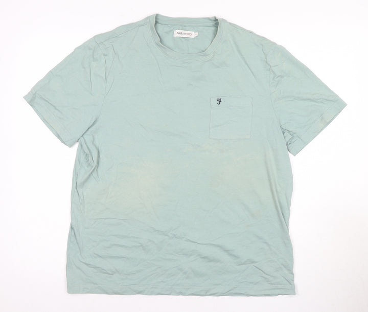 Farah 1920 Men's Green Cotton T-Shirt, Size L