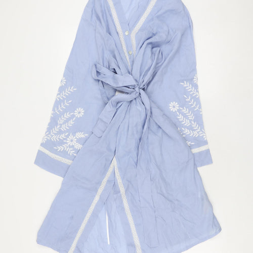 Marks and Spencer Women's Blue Floral Nightshirt Size 14