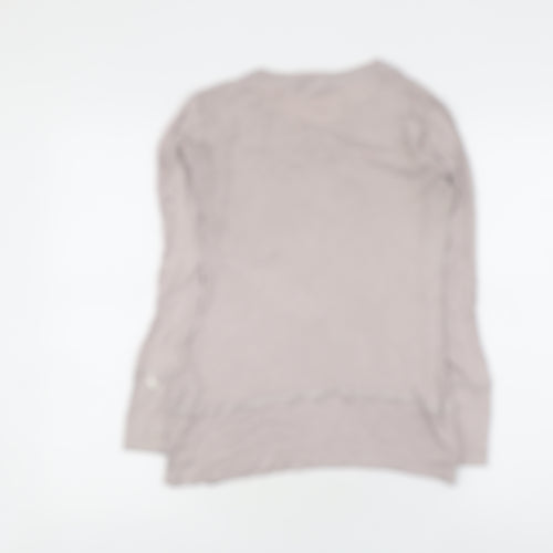 Velvet Women Beige Long Sleeve Basic T-Shirt Size 10