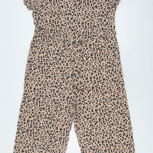 New Look Women's Multicoloured Animal Print Jumpsuit - Size 14