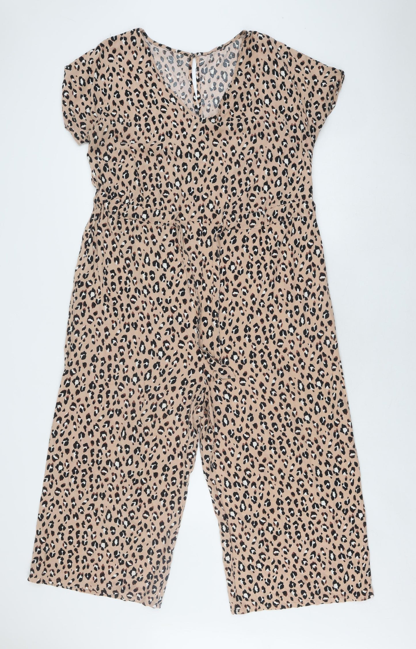 New Look Women's Multicoloured Animal Print Jumpsuit - Size 14