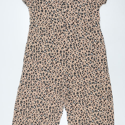 New Look Women's Multicoloured Animal Print Jumpsuit - Size 14