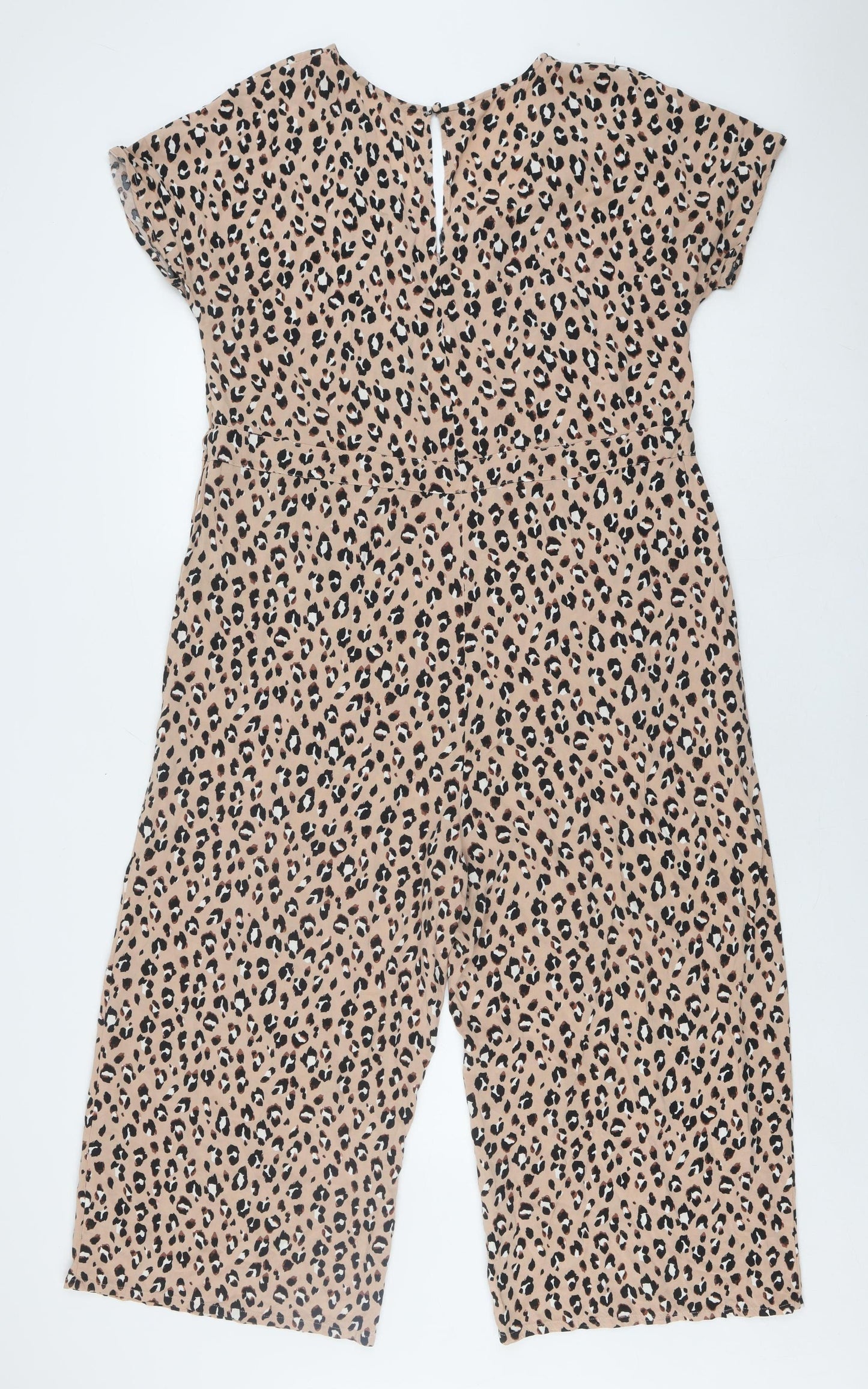 New Look Women's Multicoloured Animal Print Jumpsuit - Size 14