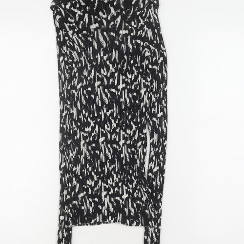 Jigsaw Women's Black Animal Print Top Size M