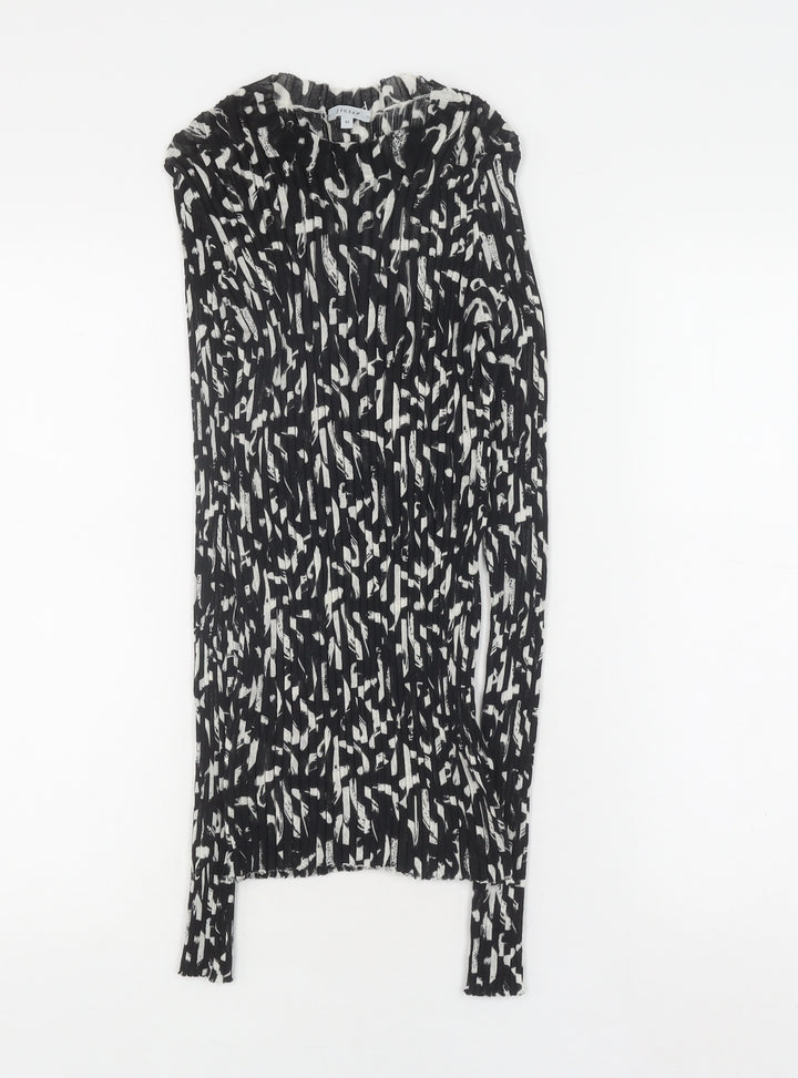 Jigsaw Women's Black Animal Print Top Size M