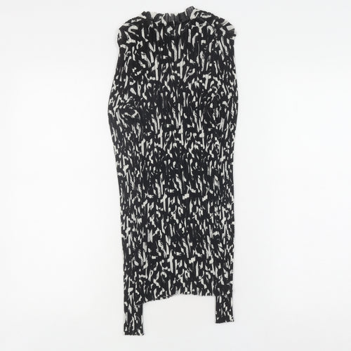 Jigsaw Women's Black Animal Print Top Size M