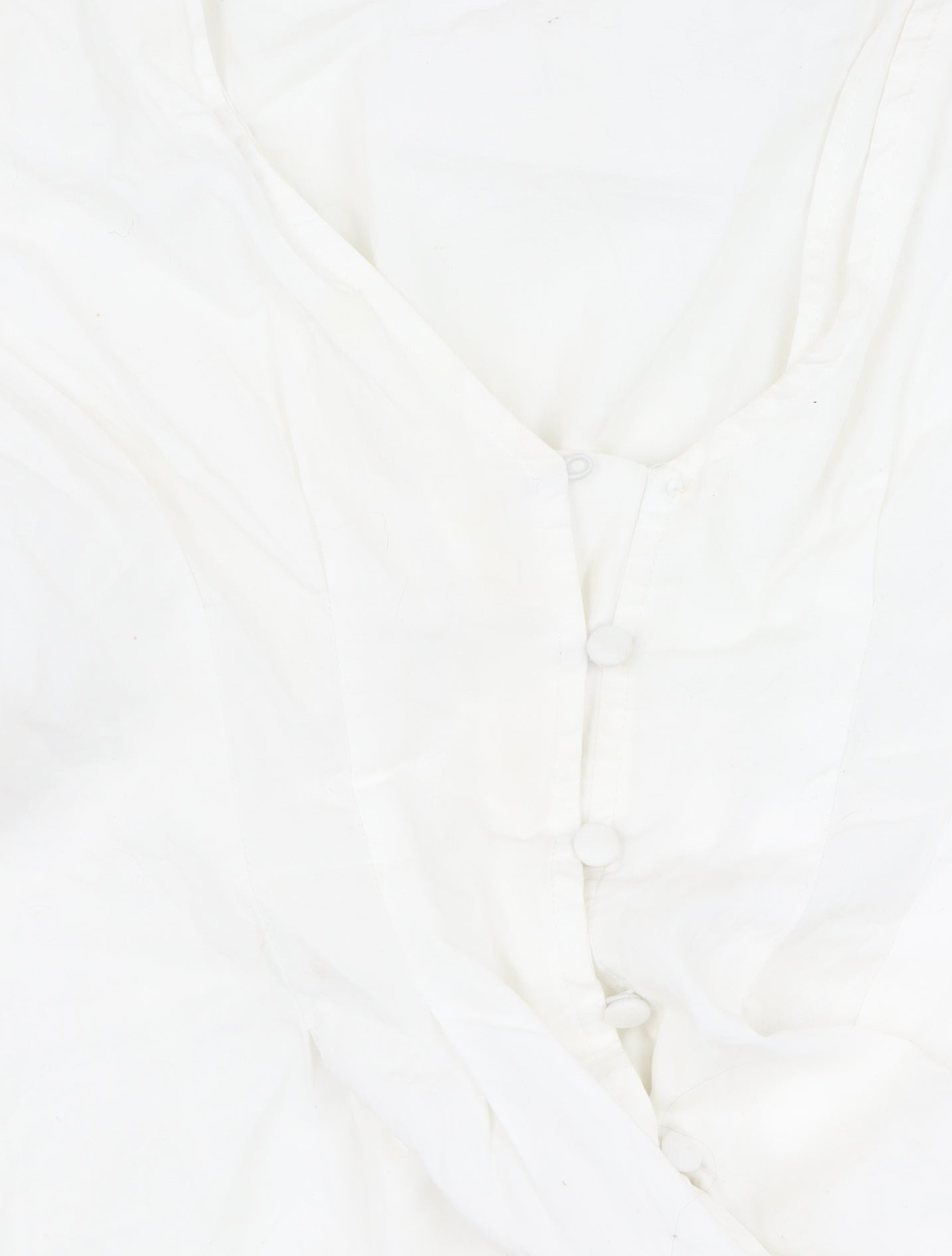 ASOS DESIGN Women's White V-Neck Shirt Dress Size 8