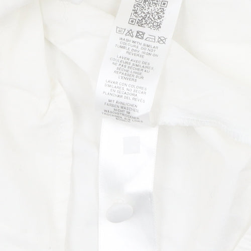 ASOS DESIGN Women's White V-Neck Shirt Dress Size 8