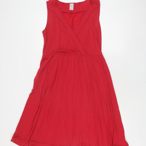 GAP Women's Red Fit & Flare Dress M Sleeveless