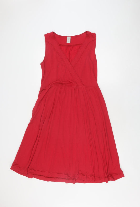 GAP Women's Red Fit & Flare Dress M Sleeveless