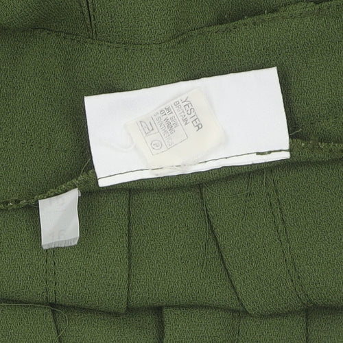 SPICE Women's Green Pleated Short Skirt Size 10