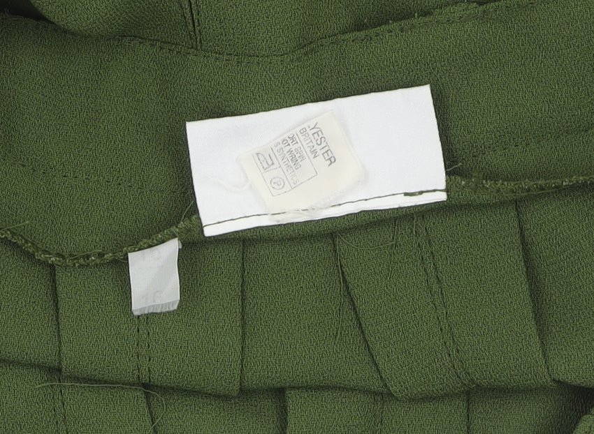 SPICE Women's Green Pleated Short Skirt Size 10