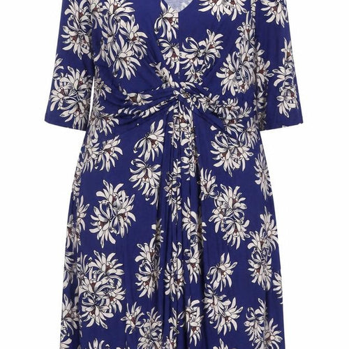 Anya Madsen Women's Blue Floral Shift Dress Size 18