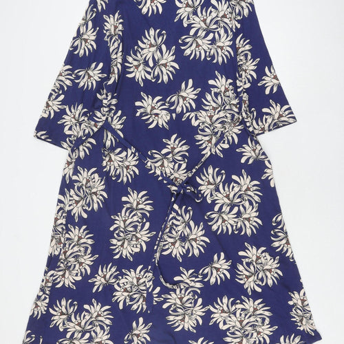 Anya Madsen Women's Blue Floral Shift Dress Size 18