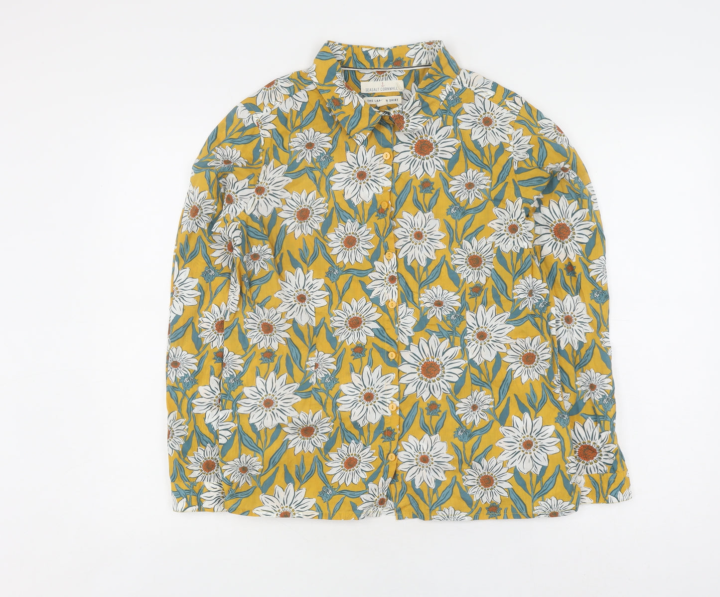 Seasalt Cornwall Women's Floral Button-Up Shirt Size 10
