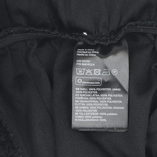 H&M Women Black Jumpsuit Size 10 V-Neck Sleeveless