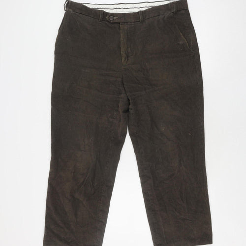Marks and Spencer Men's Brown Corduroy Dress Pants