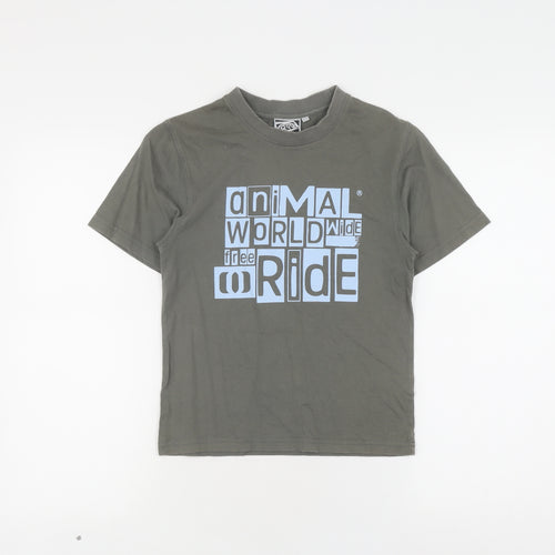 Animal Unisex Grey T-Shirt XS Jersey Short Sleeve