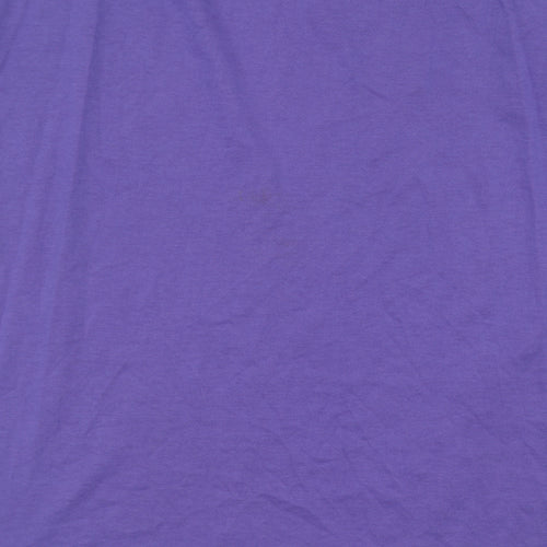Massimo Dutti Women's Purple Cotton Tank Top, Size S