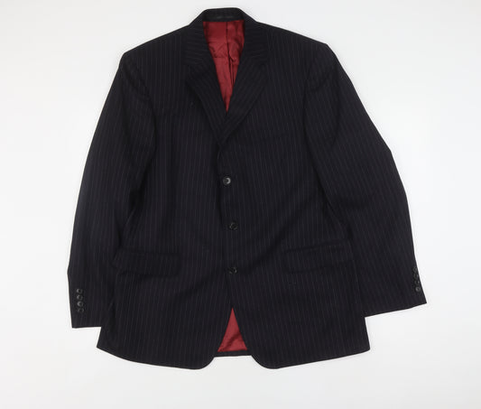 Austin Reed Men's Black Striped 42R Suit Jacket