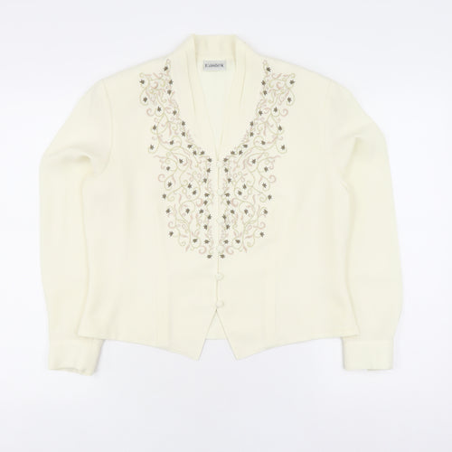 Eastex Women's Ivory Embroidered Tunic Blouse Size 12