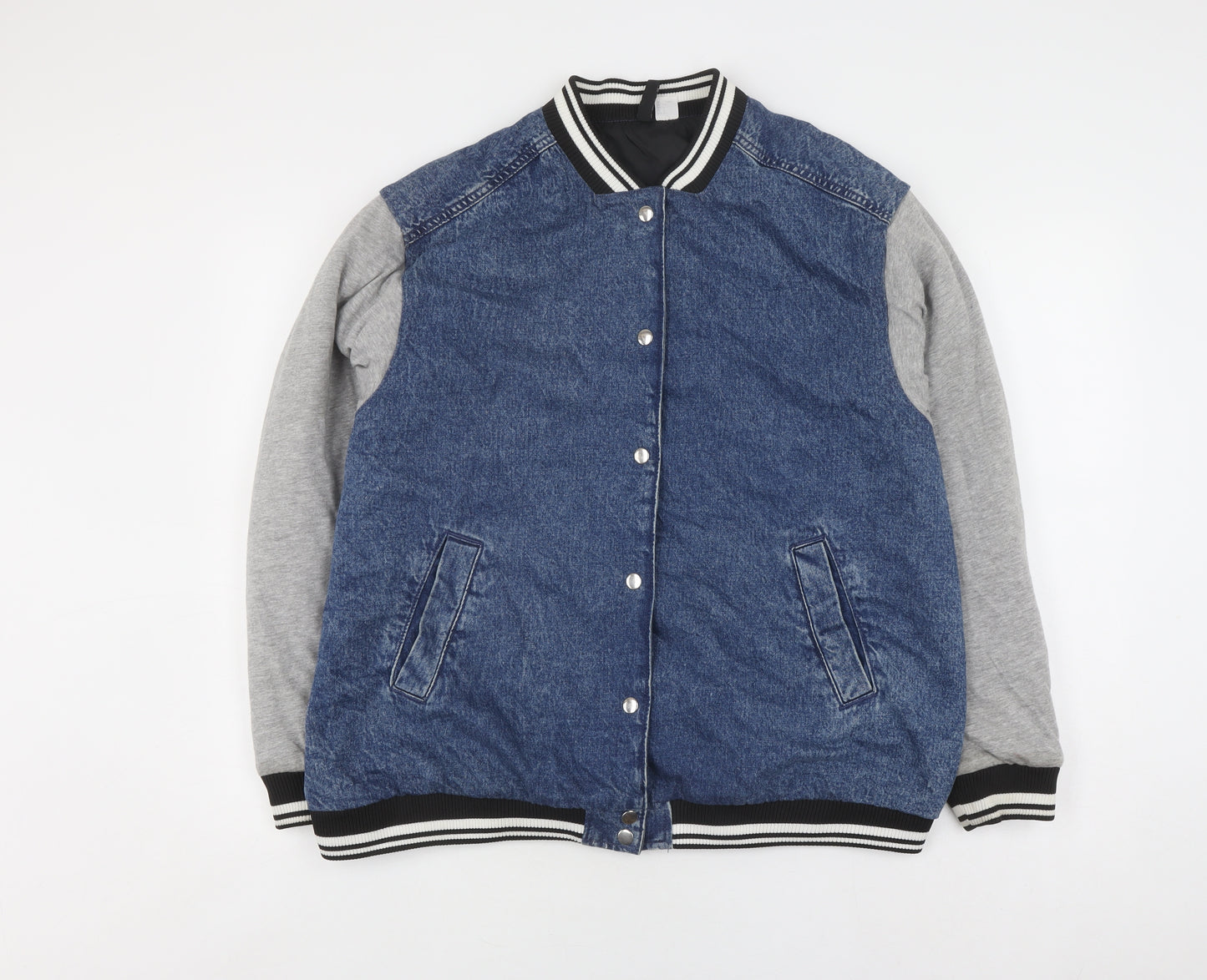 DIVIDED Men's Blue Varsity Jacket S - Casual Style